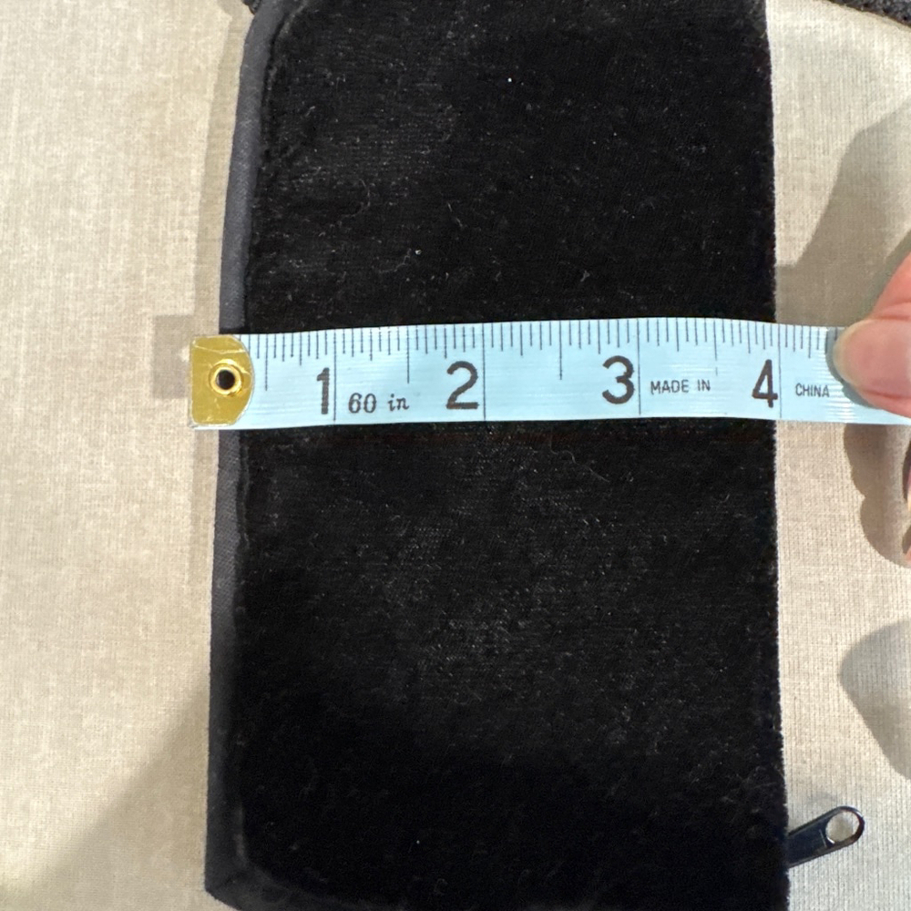 Women's Unbranded glasses case wallet Black Multicolor Floral velvet embroidered - Picture 7 of 8